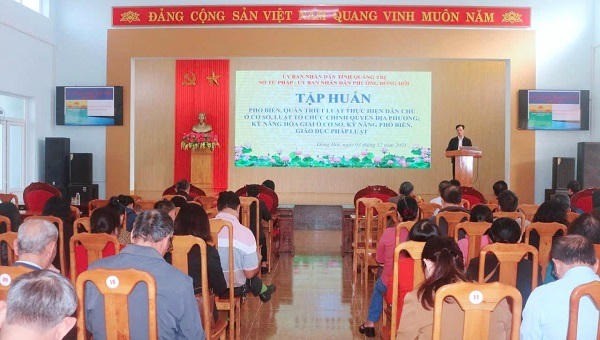 Quảng Trị phổ biến các luật và tập huấn kỹ năng hòa giải ở cơ sở phục vụ chính quyền hai cấp